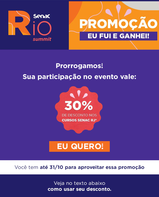 Senac Rio Summit - Prorrogamos!